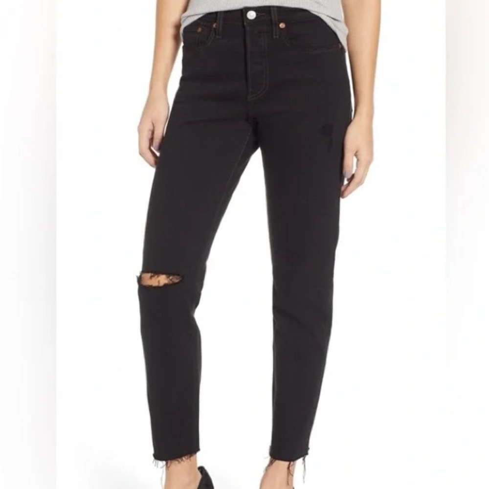 Levi’s Wedgie Slim Fit Black Denim Jeans